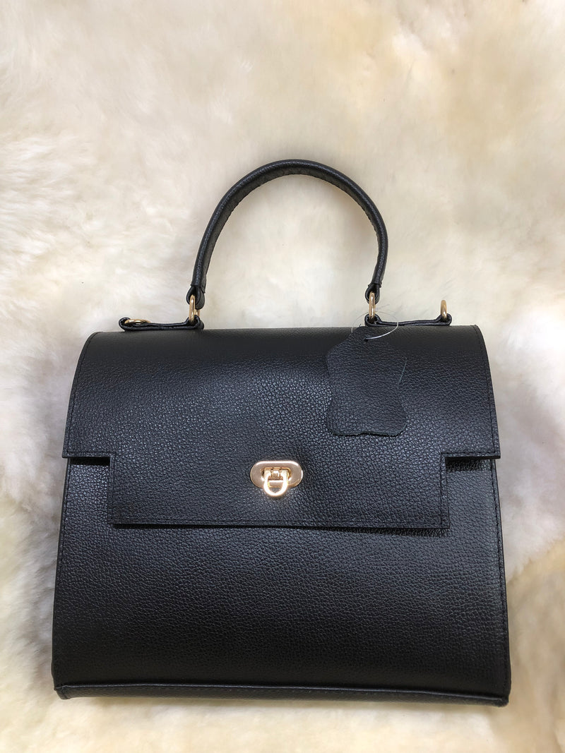 Bolsa de Couro GD Lux - Cor Preto - Ref.: 882