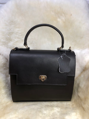 Bolsa de Couro GD Lux - Cor Café - Ref.: 894