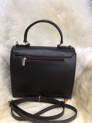 Bolsa de Couro GD Lux - Cor Café - Ref.: 894