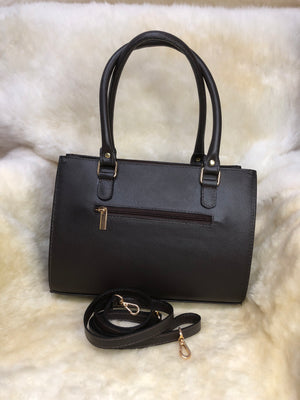 Bolsa de Couro GD Bella - Cor Café - Ref.:929