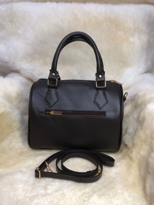 Bolsa de Couro GD Madamm - Cor Café - Ref.:946