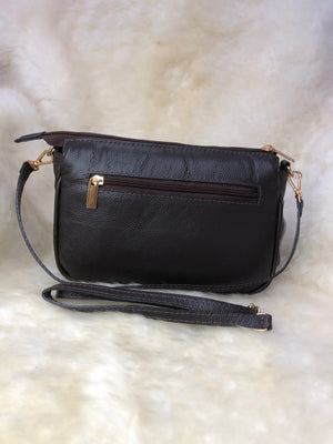 Bolsa de Couro GD Donna - Cor café - Ref.: 1067