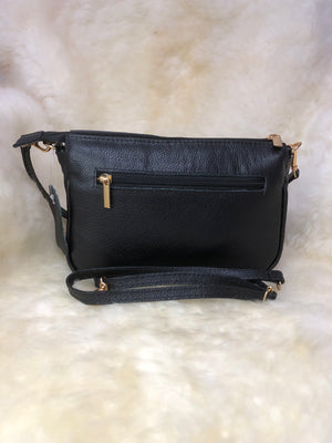 Bolsa de Couro GD Donna - Cor preta - Ref.: 0872