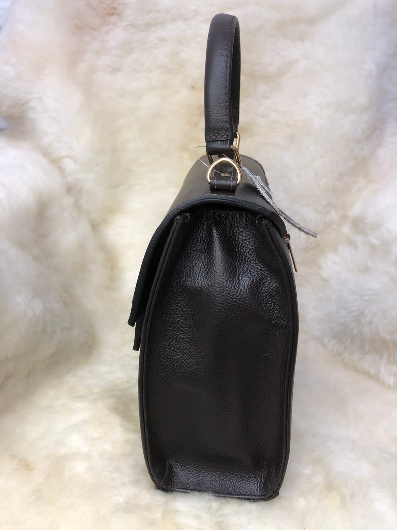 Bolsa de Couro GD Lux - Cor Café - Ref.: 894