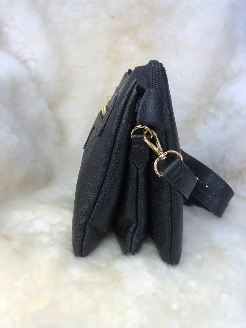 Bolsa de Couro GD Lady - Cor Preta - Ref.:990