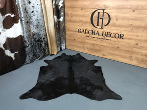 Tapete de Couro Preto - Tamanho: 2,11 x 1,73 - Ref.: 2212