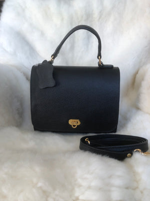 Bolsa de Couro GD Mini Py - Cor Preta sem Pelo - Ref.: 2763