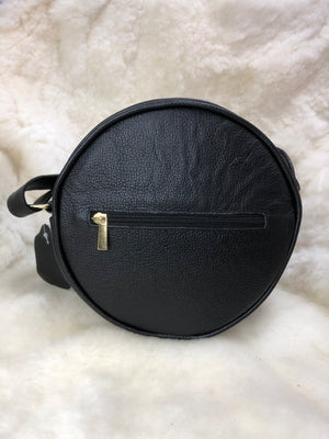 Bolsa de Couro GD Luna - Cor Preta sem pelo - Ref.: 5079