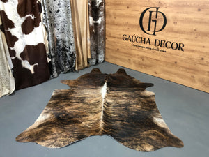 Tapete de Couro Exótico Médio Tricolor - Tamanho: 2,45 x 1,92 - Ref.: 6278(04)